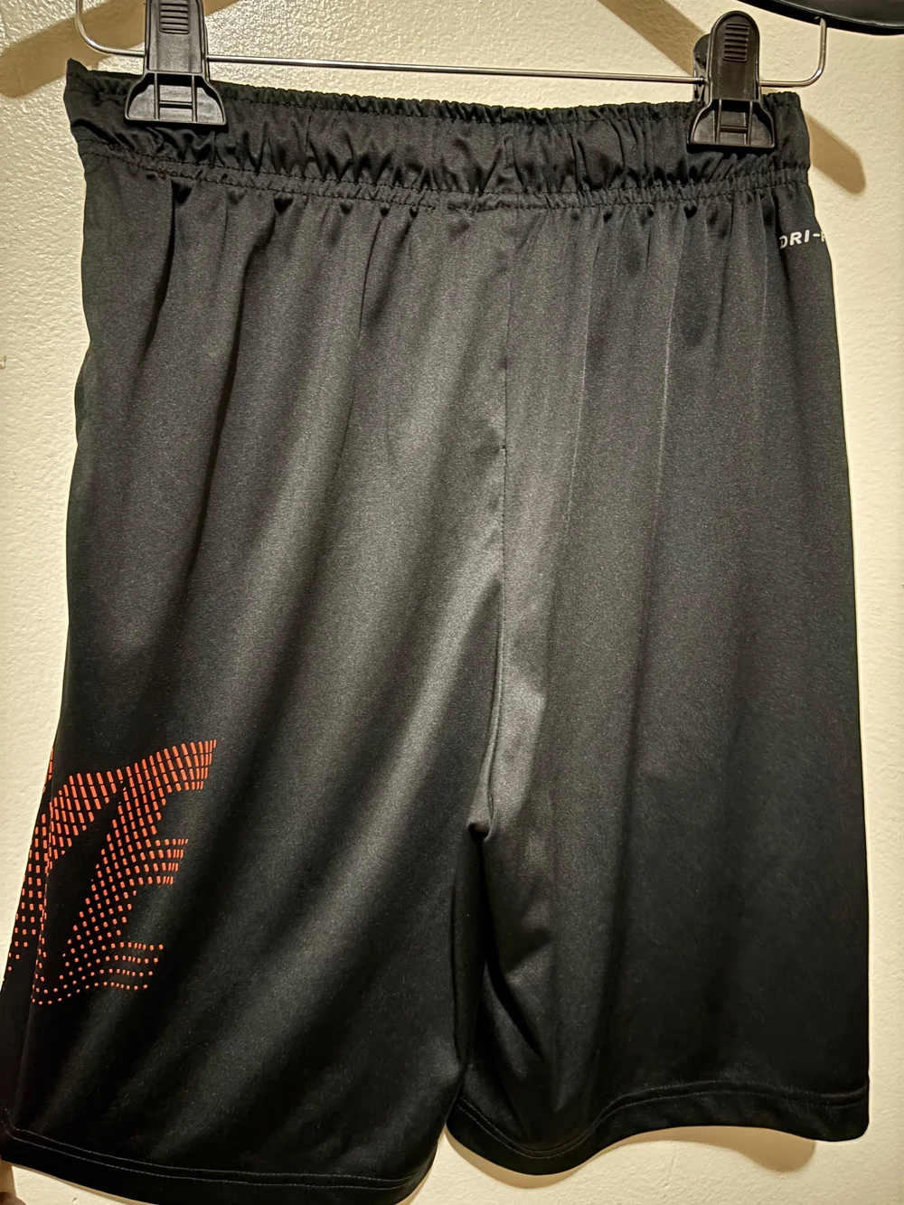 Nike Black Dri-FIT Athletic Shorts with White Swoosh